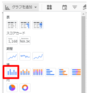 縦棒グラフ」を選択